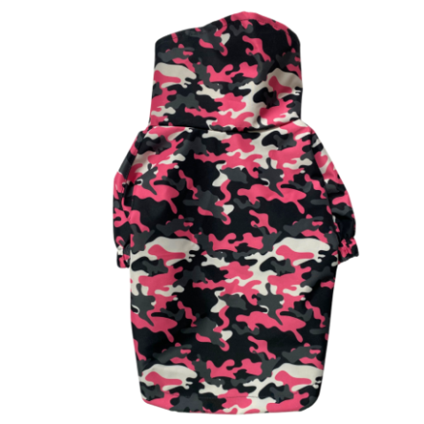 PINK CAMOUFLAGE- WATERPROOF Su Geçirmez Yağmurluk ( Penye Astarlı )
