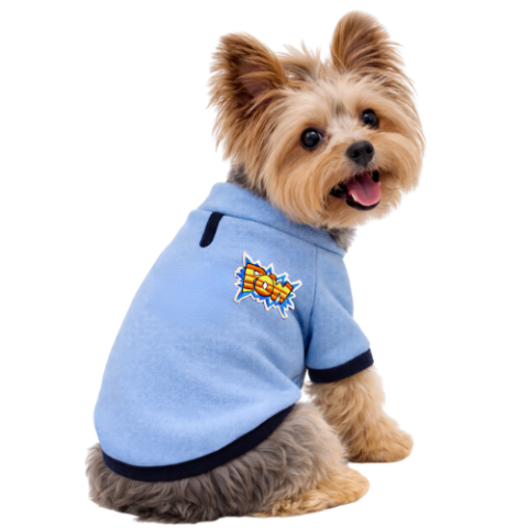 POW  - SÜT MAVİ KOLLU TİŞÖRT