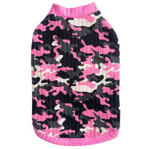 PINK KAMUFLAJ  - KOLSUZ TİŞÖRT