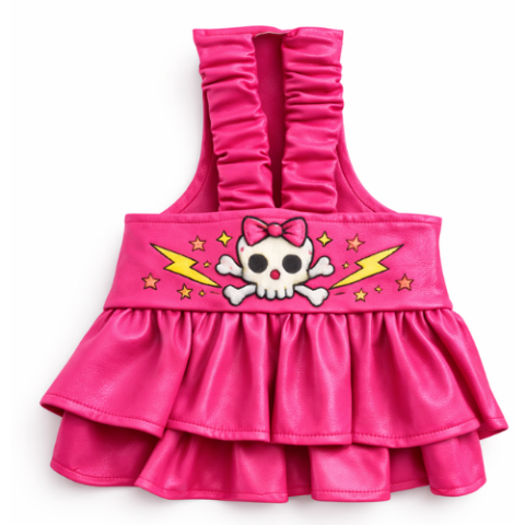 ZOYA   -  FUŞYA BAHÇIVAN DERİ ELBİSE