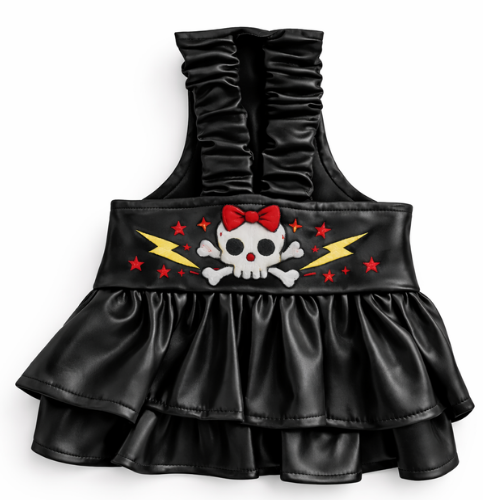 ZOYA   -  SİYAH BAHÇIVAN DERİ ELBİSE