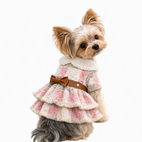 PARİS   -  PUDRA EKOSE  CEKET ELBİSE