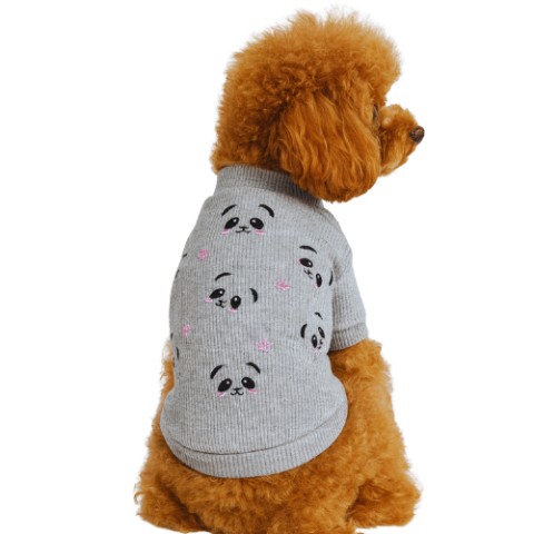 PINK PANDA - GRİ KAŞKORSE BASIC SWEATSHIRT