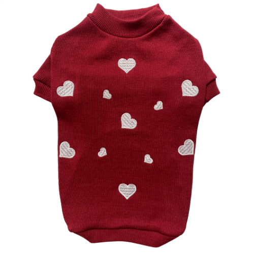 LOVE - BORDO KAŞKORSE BASIC SWEATSHIRT