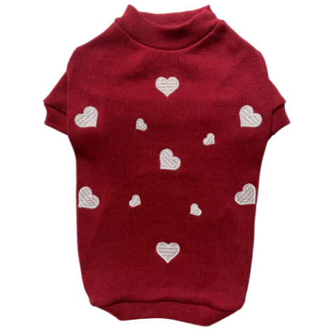LOVE - BORDO KAŞKORSE BASIC SWEATSHIRT