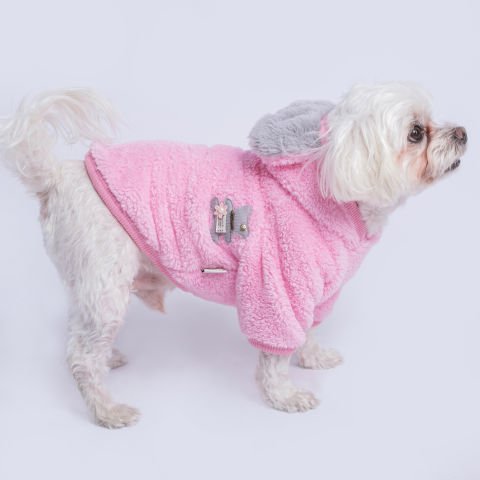 LOVE ME BEAR - PEMBE WELSOFT SWEATSHIRT