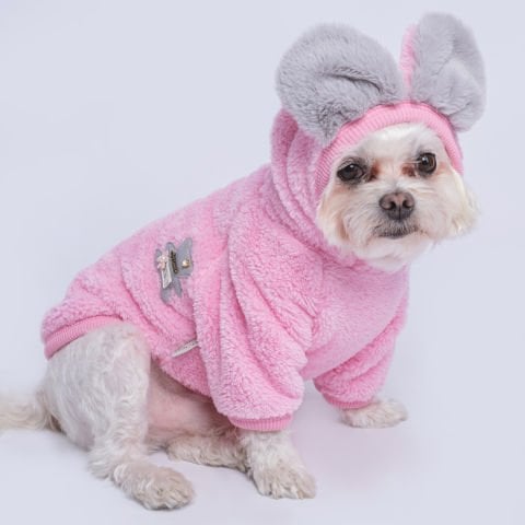 LOVE ME BEAR - PEMBE WELSOFT SWEATSHIRT