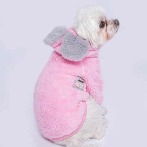 LOVE ME BEAR - PEMBE WELSOFT SWEATSHIRT