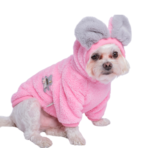 LOVE ME BEAR - PEMBE WELSOFT SWEATSHIRT