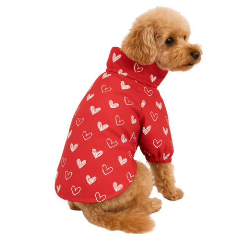 MY LOVE RED- WATERPROOF Su Geçirmez Yağmurluk ( File Astarlı )