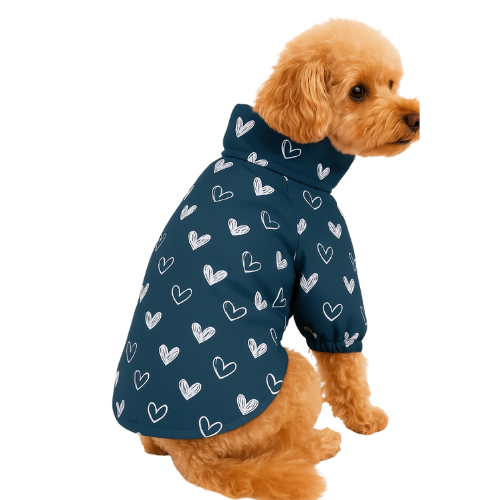 MY LOVE NAVY- WATERPROOF Su Geçirmez Yağmurluk ( Polar Astarlı )