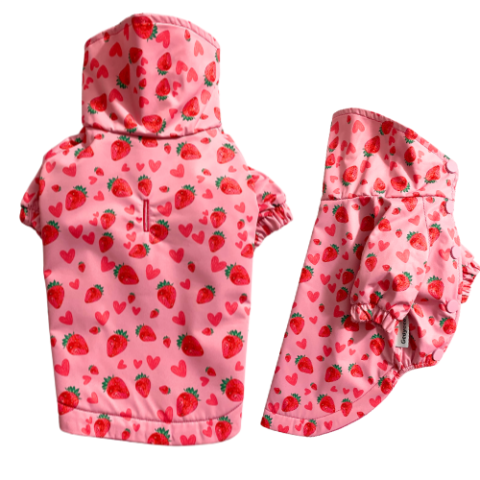 STRAWBERRY - WATERPROOF Su Geçirmez Yağmurluk (Polar Astarlı )