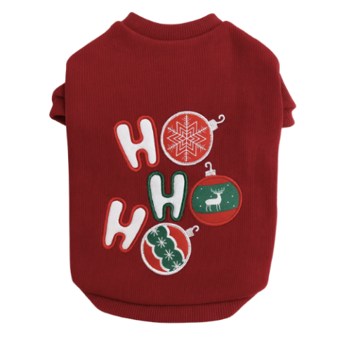 HO HO HO  - BORDO KAŞKORSE KOLLU TİŞÖRT