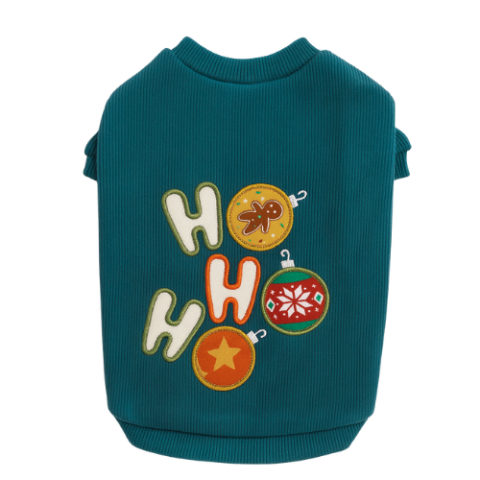 HO HO HO  - PETROL YEŞİL KAŞKORSE KOLLU TİŞÖRT