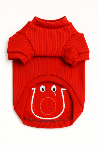 SCALY DEER  - KIRMIZI KAŞKORSE KOLLU TİŞÖRT