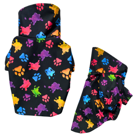 COLORFUL PAWS - WATERPROOF Su Geçirmez Yağmurluk ( Polar Astarlı )