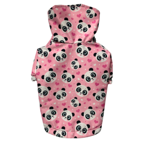 PINK PANDA- WATERPROOF Su Geçirmez Yağmurluk ( Polar Astarlı )