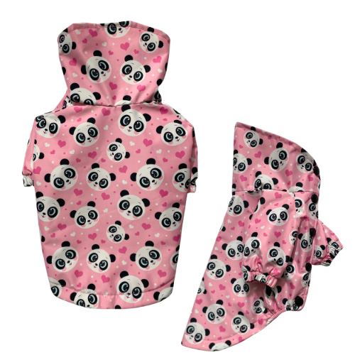 PINK PANDA- WATERPROOF Su Geçirmez Yağmurluk ( Polar Astarlı )