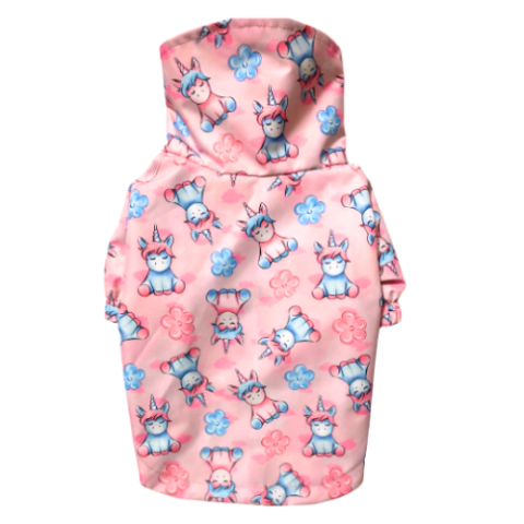 PINK UNICORN- WATERPROOF Su Geçirmez Yağmurluk ( Penye Astarlı )